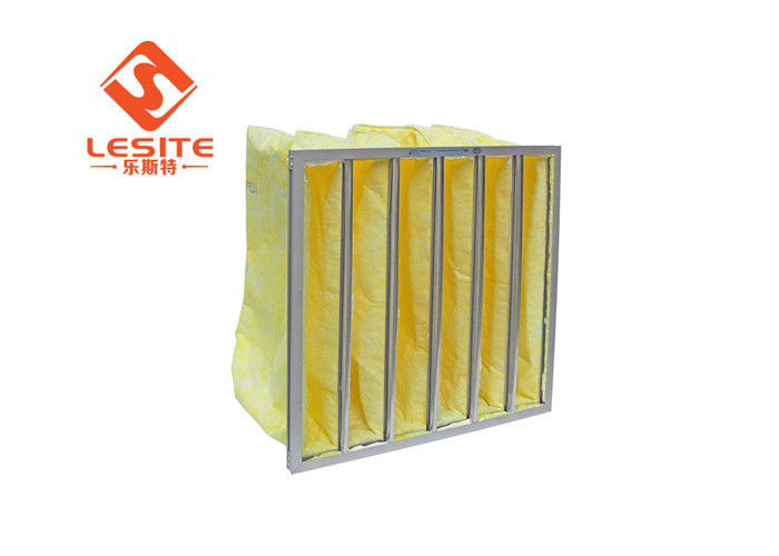 Grande capacità di tenuta della polvere H13 5μM Aluminum Bag Filter giallo